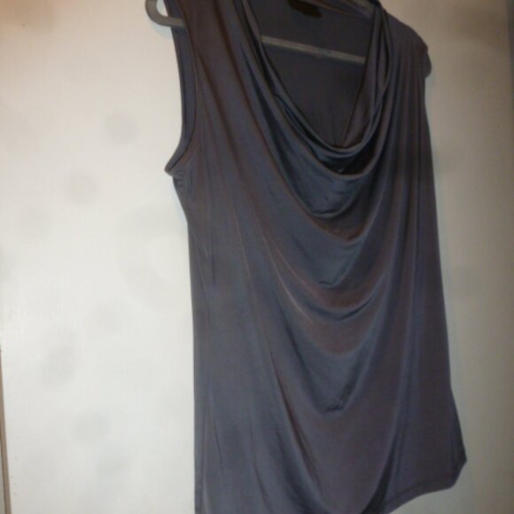 Worthington Sleeveless Cowl Neck Ruched Draped Blouse – Size Large - Picture 2 of 6